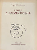 GILBERT-LECOMTE (Roger). | Lettre à Benjamin Fondane. Avant-lettre par Serge Sautreau.