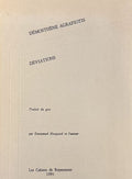 AGRAFIOTIS (Démothène). | Déviations. Traduit du grec par Emmanuel Hocquard et l'auteur.