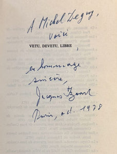 IZOARD (Jacques). | Vêtu, dévêtu, libre. Poèmes