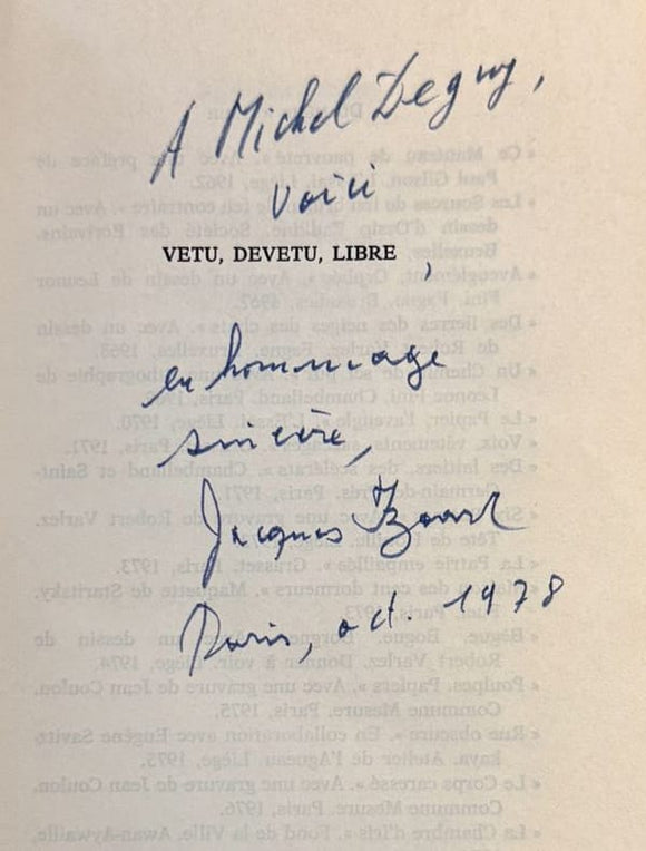 IZOARD (Jacques). | Vêtu, dévêtu, libre. Poèmes