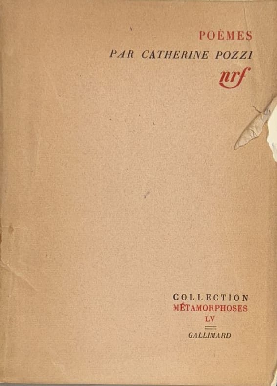 POZZI (Catherine). | Poèmes.