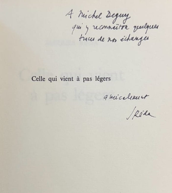 REDA (Jacques). | Celle qui vient à pas légers.