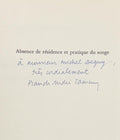 JAMME (Franck André). | Absence de résidence et pratique du songe.