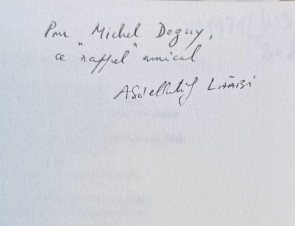 LAÂBI (Abdellatif). | L'étreinte du monde.