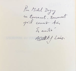 LAÂBI (Abdellatif). | L'écriture au tournant.