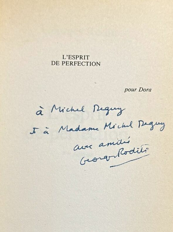 RODITI (Georges). | L'esprit de perfection.