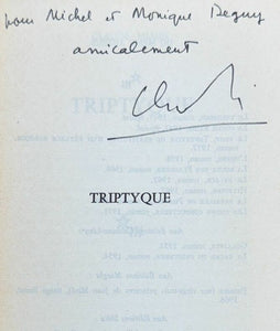 SIMON (Claude). | Triptyque. Roman.