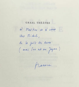 DELAY (Florence) et ROUBAUD (Jacques). | Graal théâtre.