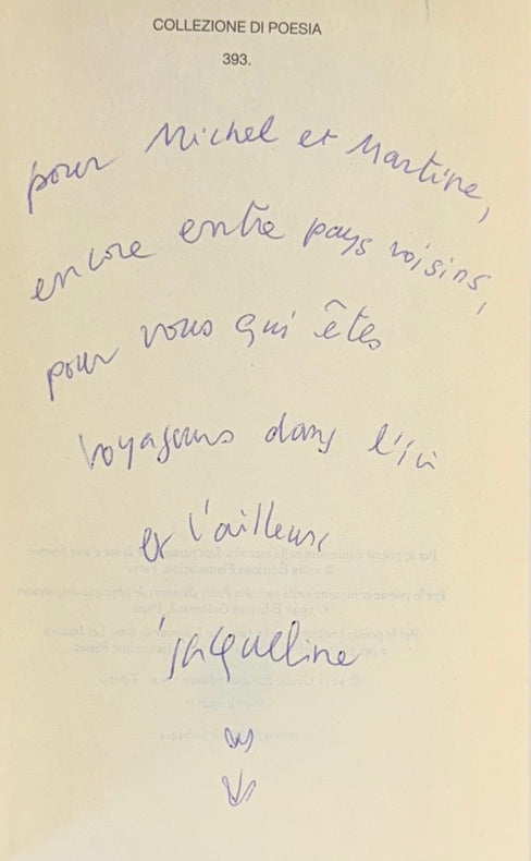 RISSET (Jacqueline). | Il tempo dell'istante. Poesie scelte 1985-2010. Versione italiana dell'autrice.