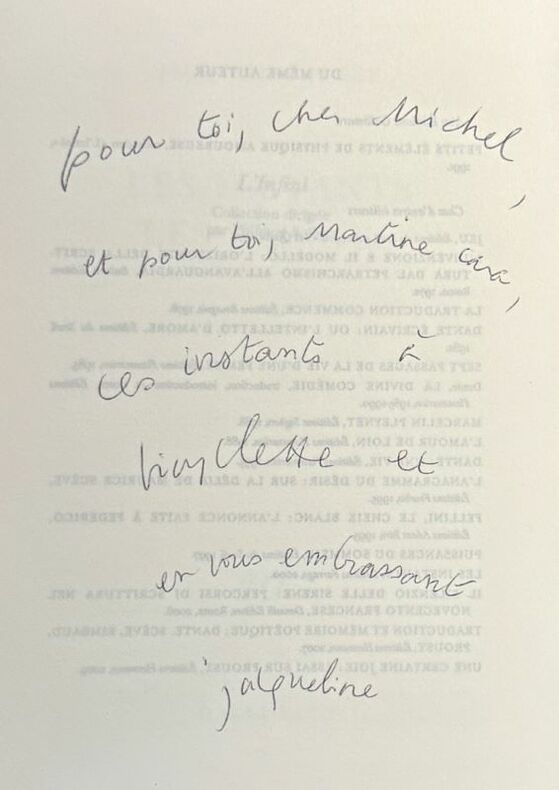 RISSET (Jacqueline). | Les instants les éclairs.