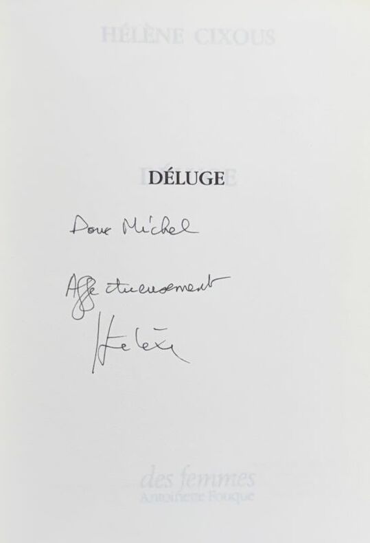 CIXOUS (Hélène). | Déluge.