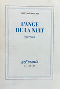 PROUST (Marcel) MACCHIA (Giovanni). | L'ange de la nuit : sur Proust.