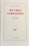 BATAILLE (Georges). | Oeuvres complètes, tome II : Ecrits posthumes (1922-1940)