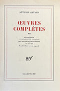 ARTAUD (Antonin). | Oeuvres complètes. Tome VII (Héliogabale ou l'anarchiste couronné - Les Nouvelles Révélations de l'être).