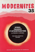 BENOIT (Eric, éd.). | Apories, paradoxes et autocontradictions : La littérature et l'impossible. Modernités n° 35.