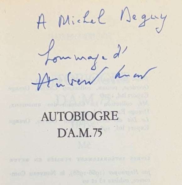 LUCOT (Hubert). | Autobiogre d'A.M.75. Précédé de Hervé et suivi de Mê.