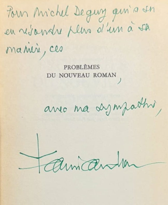 RICARDOU (Jean). | Problèmes du nouveau roman.