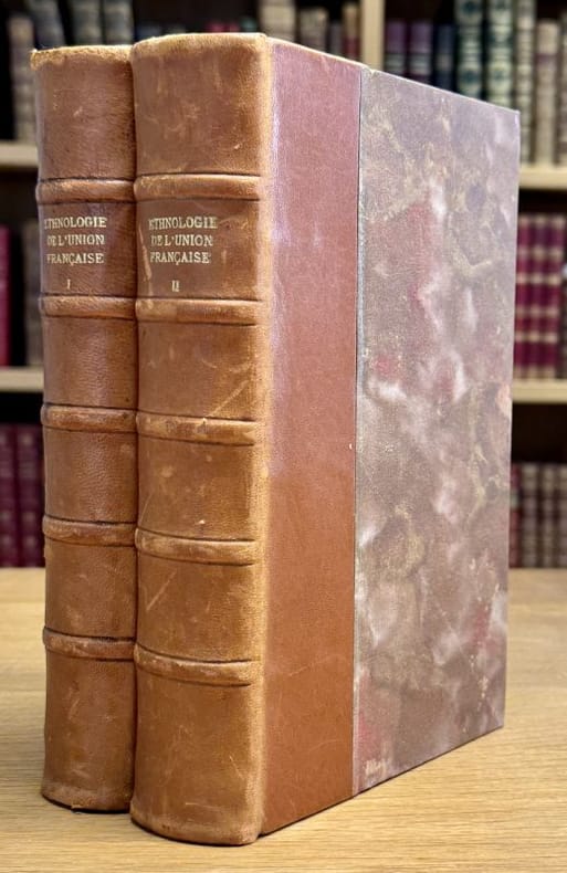 LEROI-GOURHAN (André), POIRIER (Jean). | Ethnologie de l'Union Française (territoires extérieurs). Tome 1 : Afrique. Tome 2 : Asie, Océanie, Amérique. 2 volumes (complet).