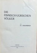 MANNINEN (I.). | Die Finnisch-Ugrischen Völker.
