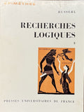 HUSSERL (Edmund). | Recherches logiques, tome 3 : Eléments d'une élucidation phénoménologique de la connaissance. Recherche VI.