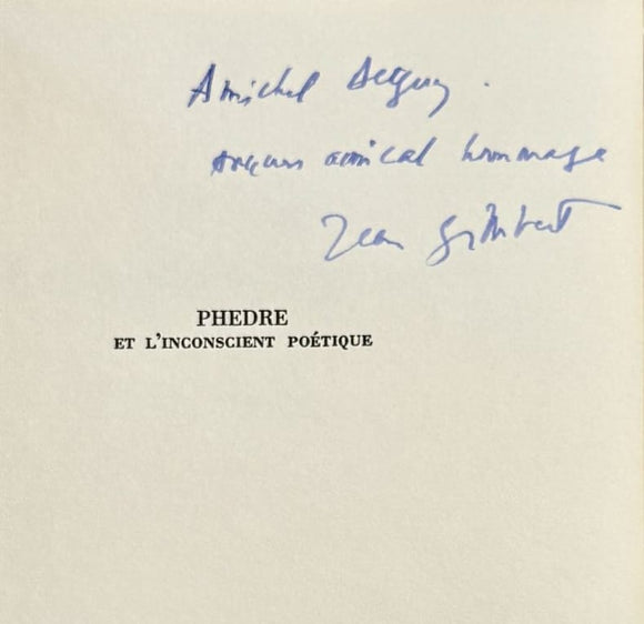 GILLIBERT (Jean). | Phèdre et l'inconscient poétique.