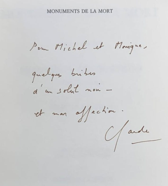 QUEVEDO (Francisco de). | Monuments de la mort. Trente et un sonnets. Traduits de l'espagnol par Claude Esteban.