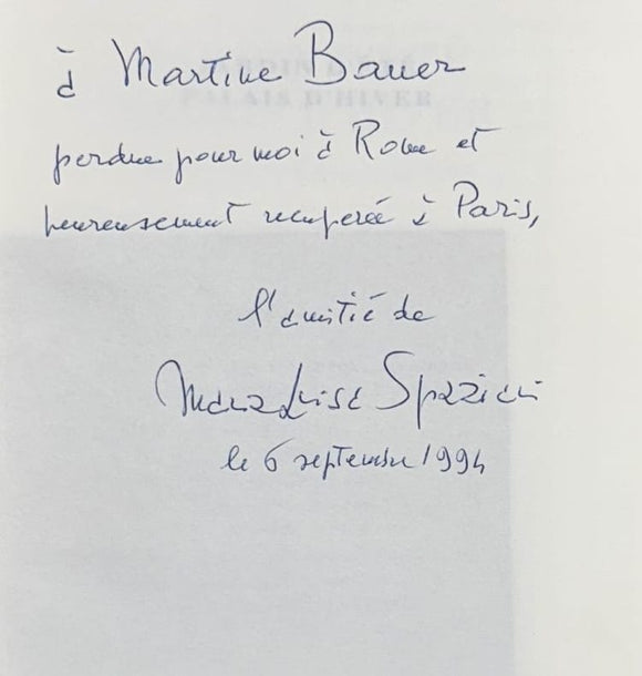 SPAZIANI (Maria Luisa). | Jardin d'été, palais d'hiver. Choix de poèmes, 1954-1992.