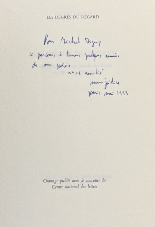 JUDICE (Nuno). | Les degrés du regard. Anthologie...