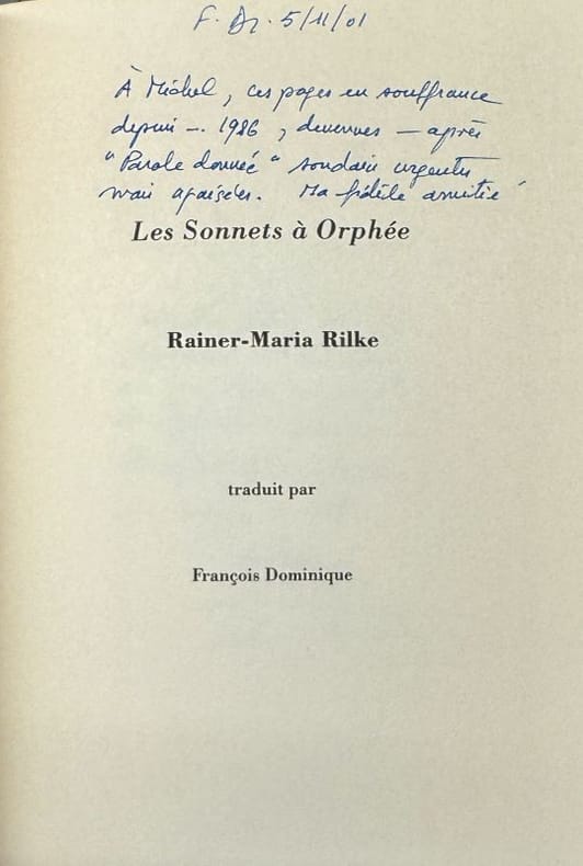 RILKE (Rainer Maria). | Les Sonnets à Orphée.