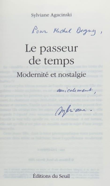 AGACINSKI (Sylviane). | Le passeur de temps : modernité et nostalgie.