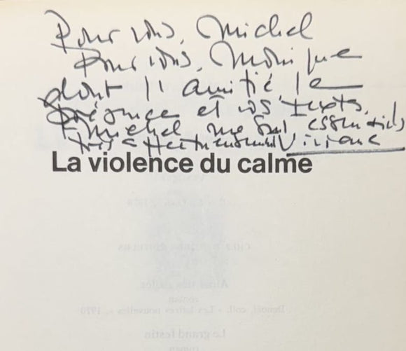 FORRESTER (Viviane). | La violence du calme.