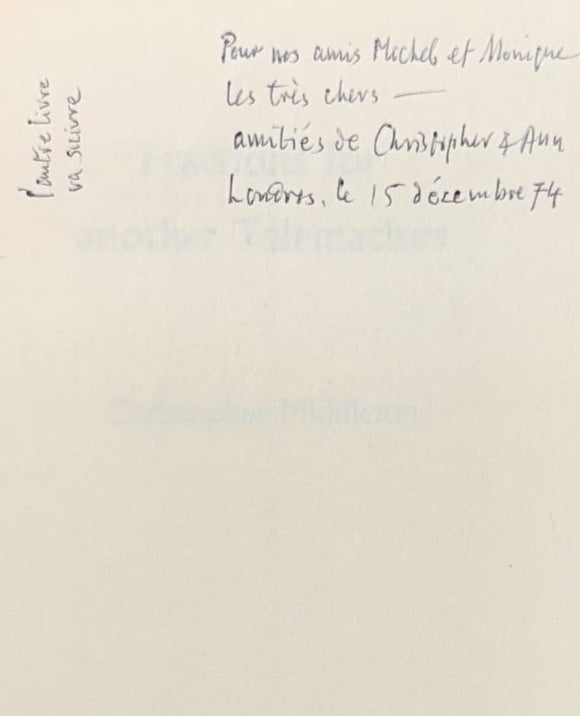 MIDDLETON (Christopher). | Fractions for another Telemachus.