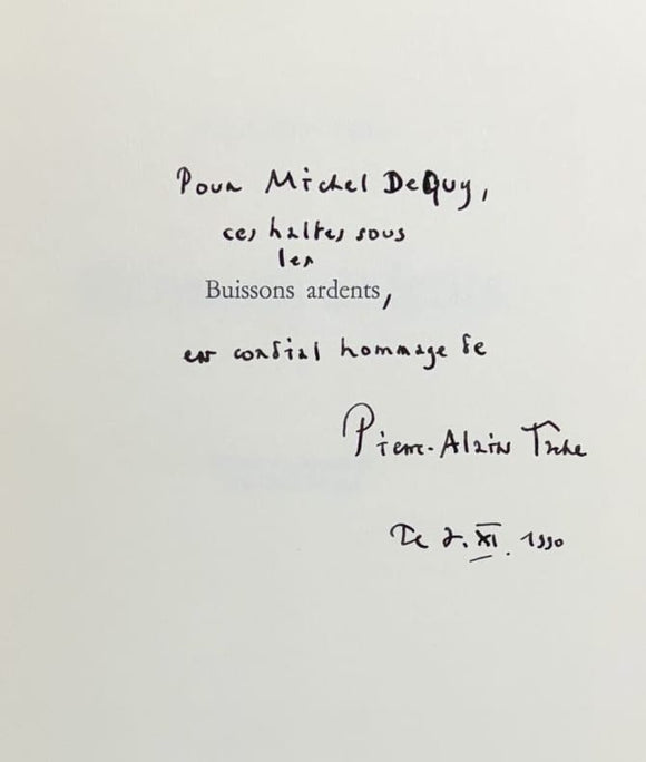 TACHE (Pierre-Alain). | Buissons ardents.