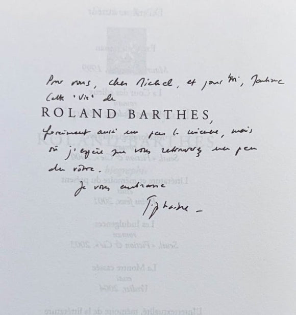 BARTHES (Roland) SAMOYAULT (Tiphaine). | Roland Barthes.