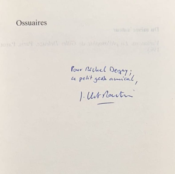 MARTIN (Jean-Clet). | Ossuaires : anatomie du Moyen Age roman.