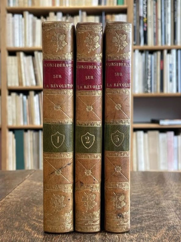 STAEL (Germaine de). | Considérations sur les principaux événemens de la Révolution françoise. Ouvrage posthume publié par M. le duc de Broglie et M. le baron de Staël.