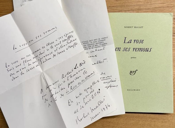 MALLET (Robert). | La rose en ses remous. Poèmes.