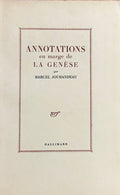 JOUHANDEAU (Marcel). | Annotations en marge de la Genèse.