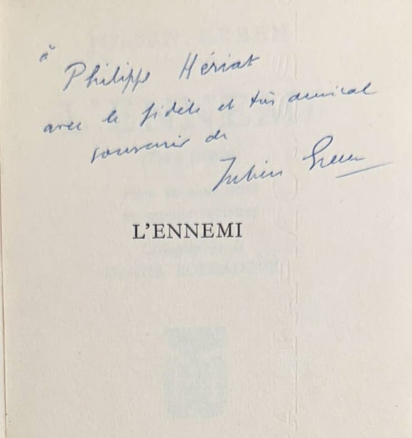 GREEN (Julien). | L'ennemi. Pièce en trois actes et quatre tableaux.