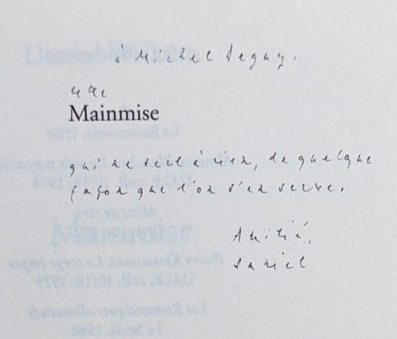 WILHEM (Daniel). | Mainmise.