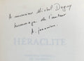 HERACLITE, JEANNIERE (Abel). | Héraclite. Traduction intégrale des Fragments.