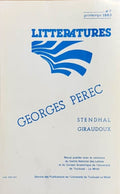 PEREC (Georges) | Georges Perec. Littératures n° 7 (printemps 1983).