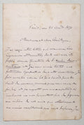 GAMBETTA (Léon). | Lettre autographe signée au rédacteur du journal nantais "L'Union démocratique", datée de Paris, le 31 août 1871 (2 pages in-12 sur un bifeuillet avec timbre à sec, adresse et monogramme).