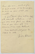 BLUM (Léon). | Billet autographe signé à un écrivain (1 page in-8, s.l.n.d.).