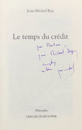 REY (Jean-Michel). | Le temps du crédit.
