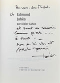 JABES (Edmond) CAHEN (Didier). | Edmond Jabès.