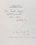 ADONIS. | Cheminement du désir dans la géographie de la matière. Traduit de l'arabe par Anne Wade Minkowski avec la collaboration de l'auteur.