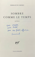 MOSES (Emmanuel). | Sombre comme le temps. Poèmes.