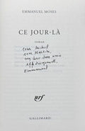 MOSES (Emmanuel). | Ce jour-là. Roman.