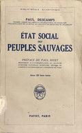 DESCAMPS (Paul). | Etat social des peuples sauvages.